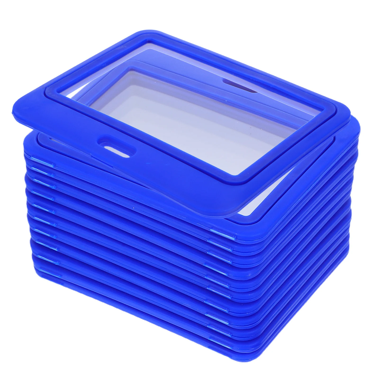 

12 шт., жесткий пластиковый рабочий значок, рукав, двойные прозрачные окна, стильный горизонтальный макет для различных профессиональных потребностей