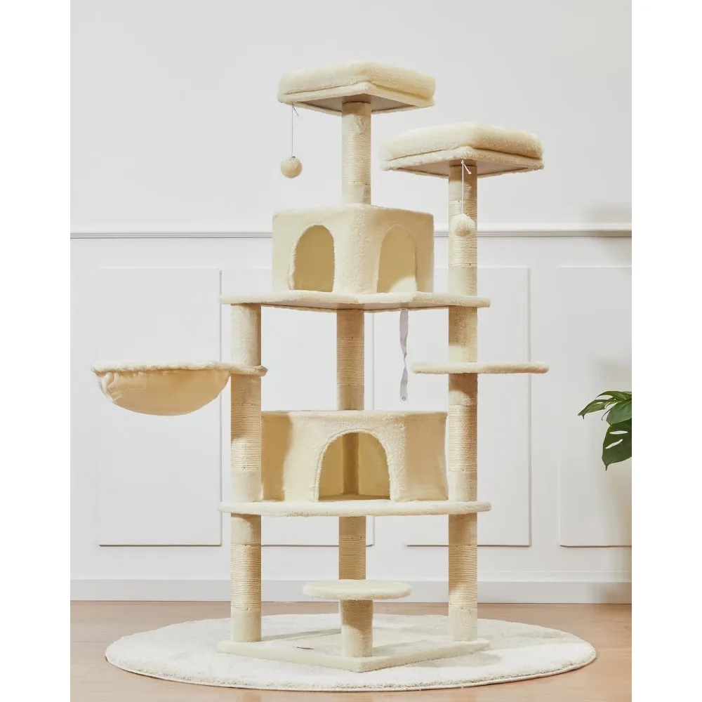 Imagem -04 - Indoor Grande Cat Tower Multi-história Cat Apartamento Equipado com Cats Cats Cats Cats Cats Cats Cats Cats Cats Cats Cats Cats Cats Cats Cats Cats Cats Catwalk 60.6 Linhas