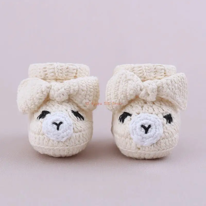 96GC 10 سنتيمتر طول محبوك حذاء طفل للطفل الرضيع الحياكة الكروشيه الجوارب هدية للطفل حديث الولادة