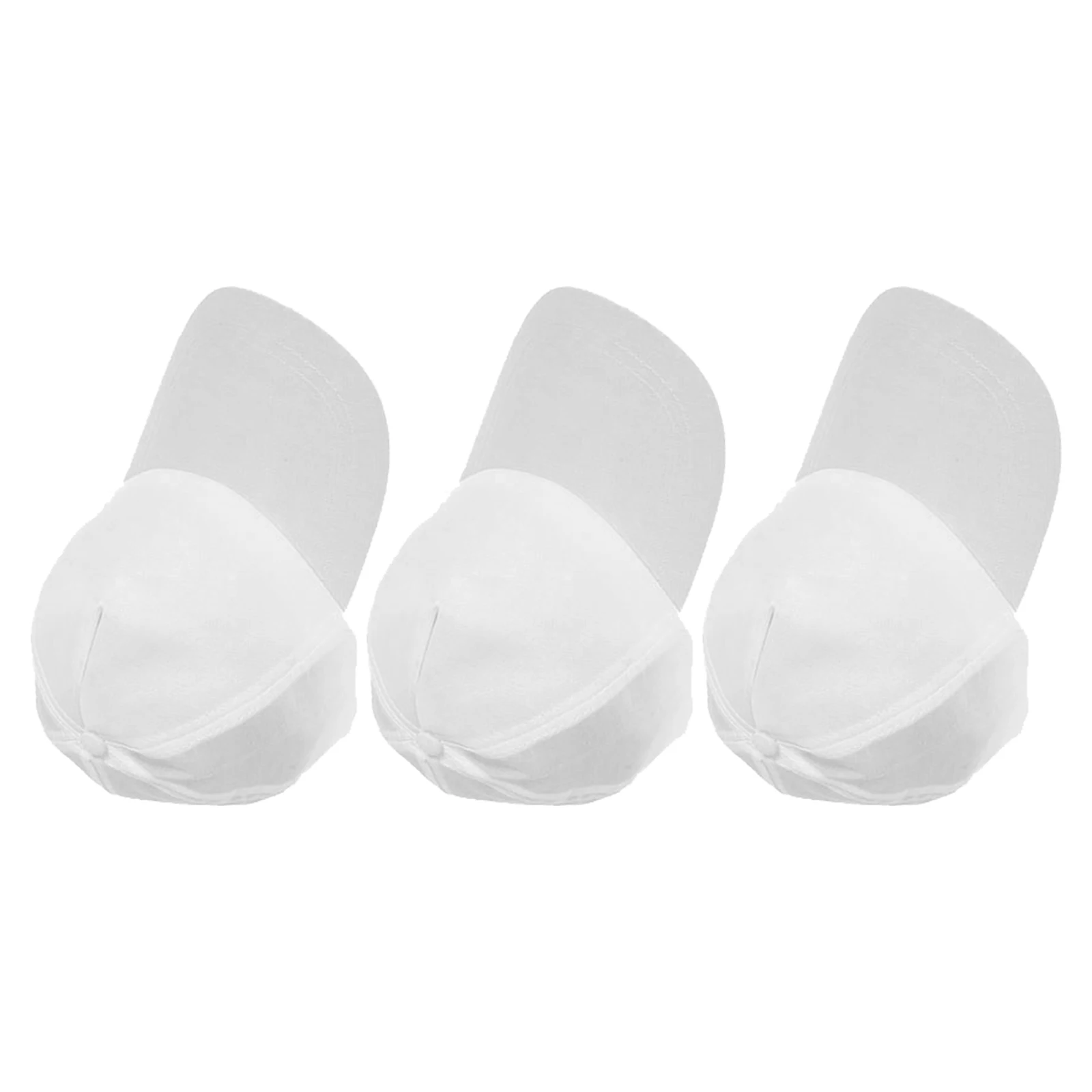 

3 pcs White Baseball Caps Graffiti Drawing DIY Painting Hats Adjustable Unisex Sun Block Outdoor Blank Cotton Craft Hat