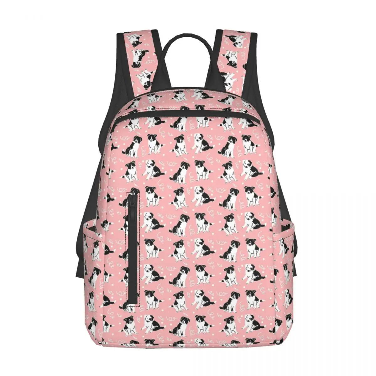 

Рюкзак с рисунком щенка бордер-колли - розовый рюкзак большой вместимости, детская сумка для книг, школьная сумка, сумки на плечо для мужчин и женщин