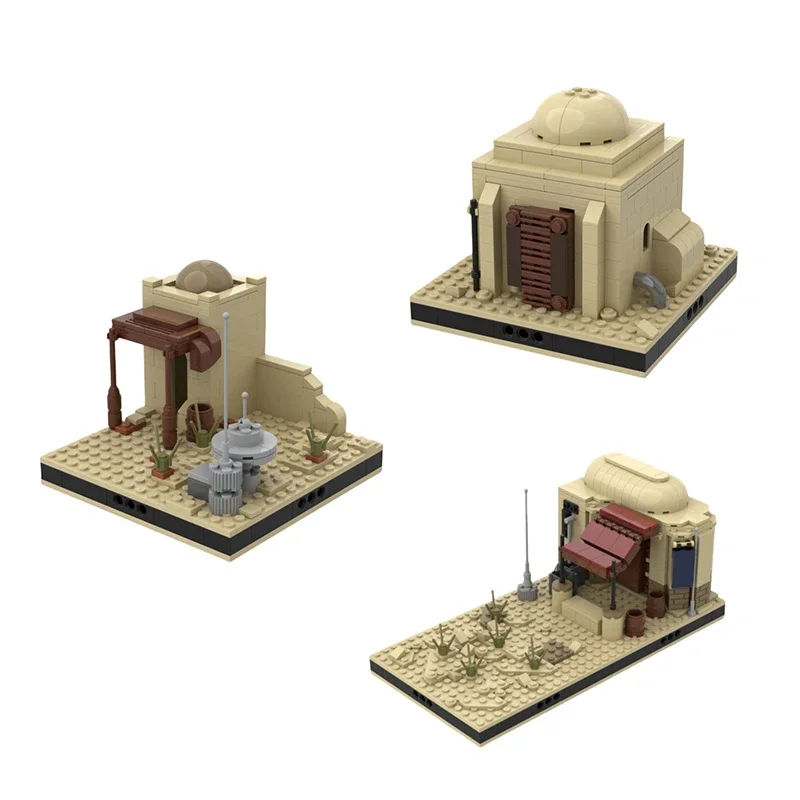 Star Movies Model MOC Building Bricks Base militare Desert Houses tecnologia modulare regali vacanze assemblare giocattoli per bambini vestito