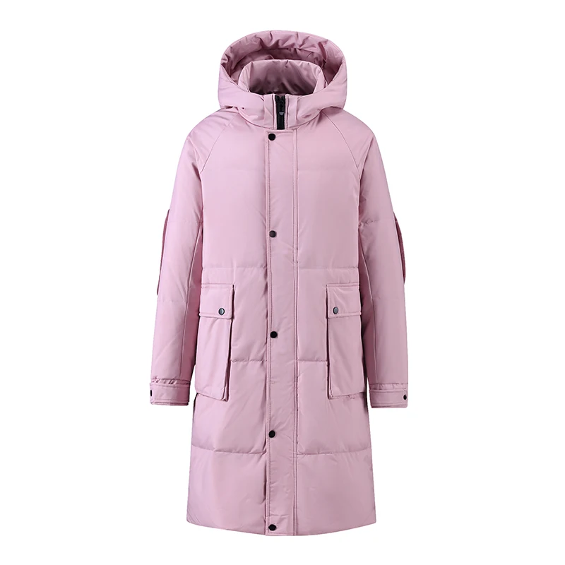 

Long-Length Windproof Warm Top Hooded Duck Down Jackets 2025 Winter Casual Thicken Puffer Coats Outwear Padded Parkas Clothing