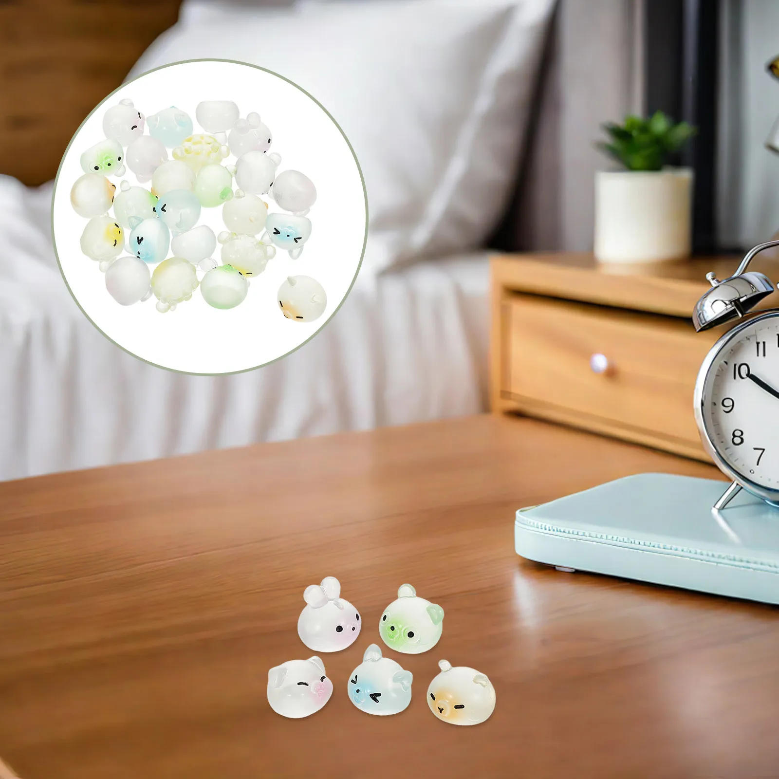 24pcs Mini Animal Figurines Resin Cute Desk Decor For Office Home Workstation Small Statue Collection Garden Landscape