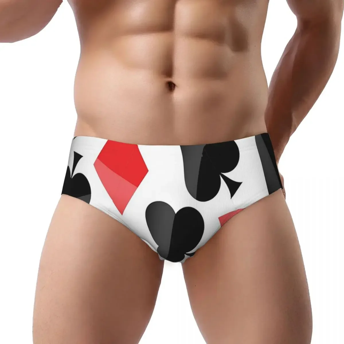 Playing-card Symbols Men's Triangle Panties Soft Boxer Underpants Short Underwear for Homme Man Boyfriend Gifts
