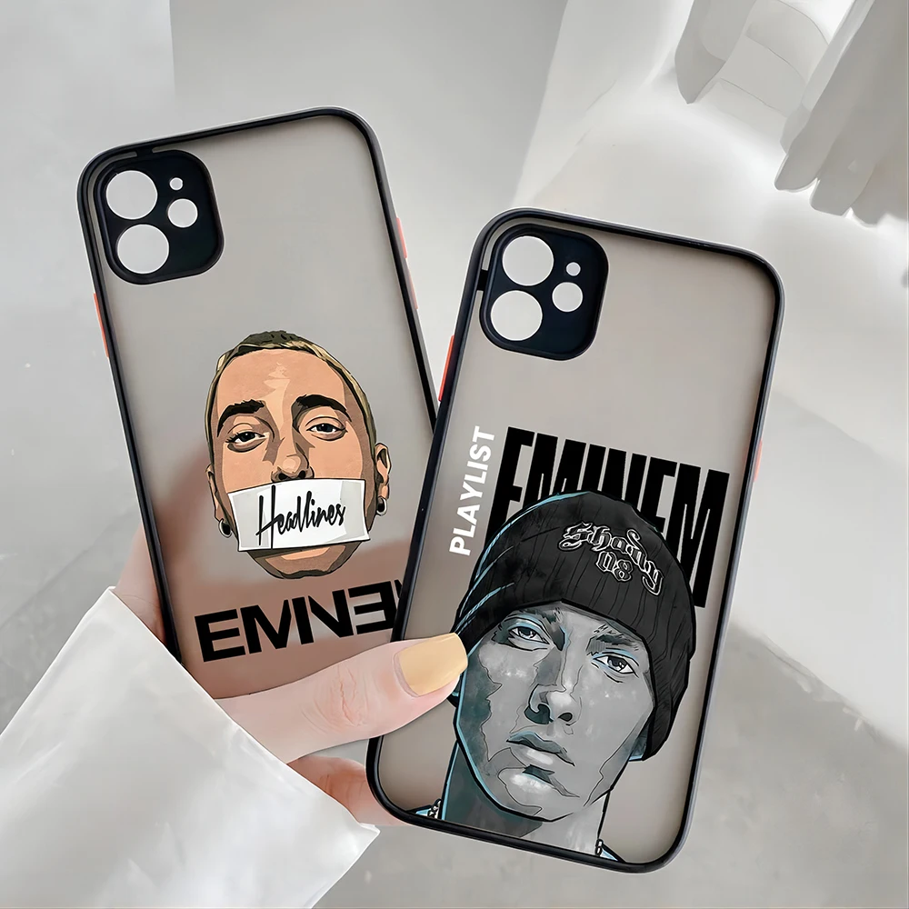 Rap Singer Eminem Phone Case For iPhone 15 14 13 12 11 Mini Pro Max X XR XSMax 7 8 Plus Matte Transparent Back Cover