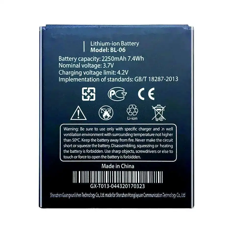 Mobile Phone Battery For Thl T6 Pro T6S BL 06 BL-06 2250Mah Long-Lasting Performance