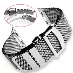 High Quality Milanese Watch Strap for Apple Watch Band 45mm 44mm 49mm 41mm 40mm 42/38mm Bracelet for Iwatch Ultra 8 7 6 5 4 SE