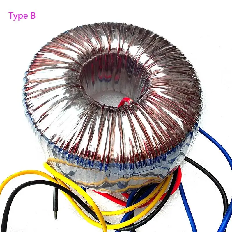 Transformador Toroidal de cobre puro de 300W, entrada: 220V, salida: 26V-0-26V, 15V-0-15V para amplificador