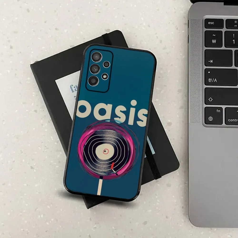 O-Oasis-s B-Band Phone Case For Samsung Galaxy A13,A21s,A22,A31,A32,A52,A53,A71,A80,A91 Soft Black Cover