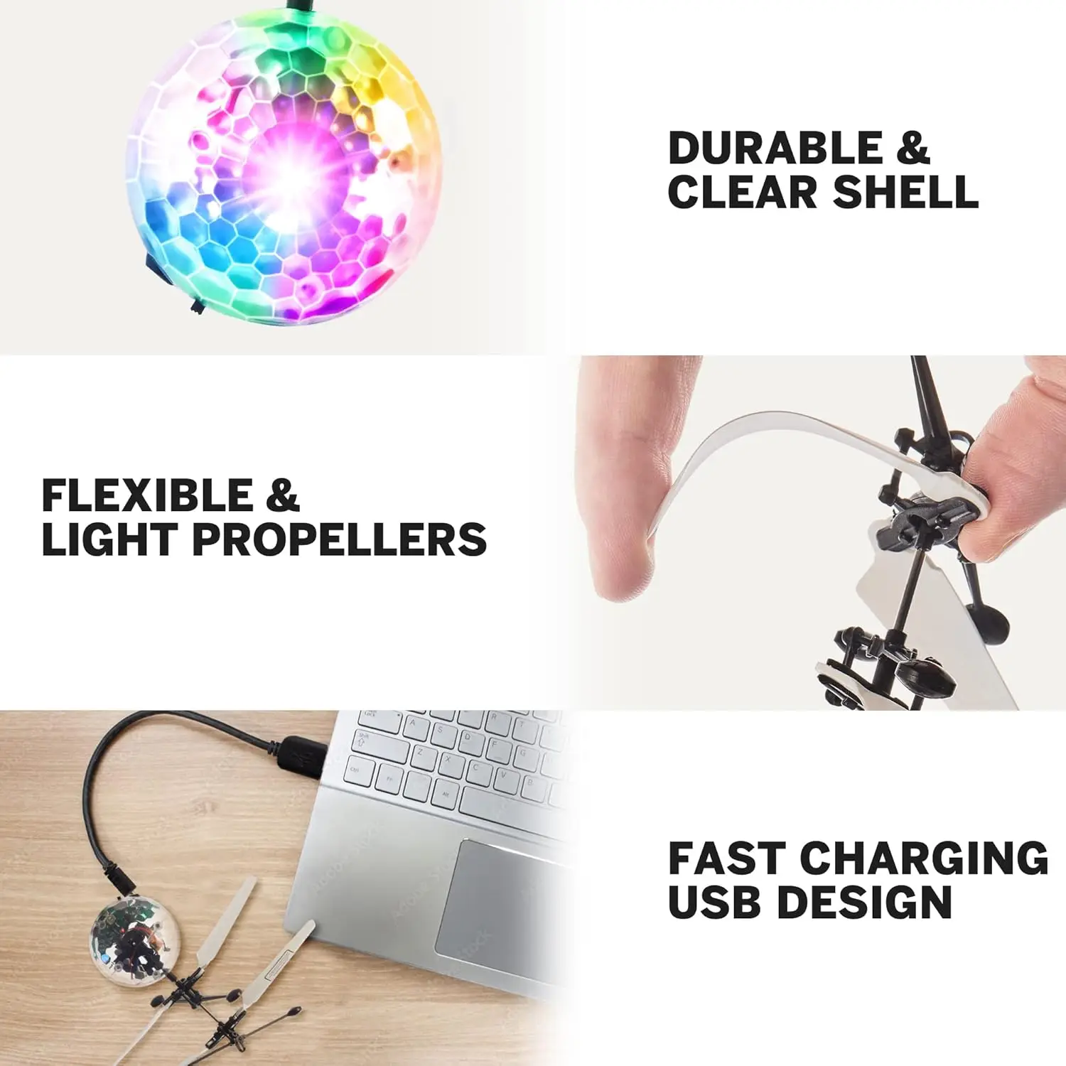 LEDライトサスペンションクリスタルボール赤外線誘導RCジェスチャーコントロールカラフルな光るおもちゃ飛行ユニークなギフト子供家族向け