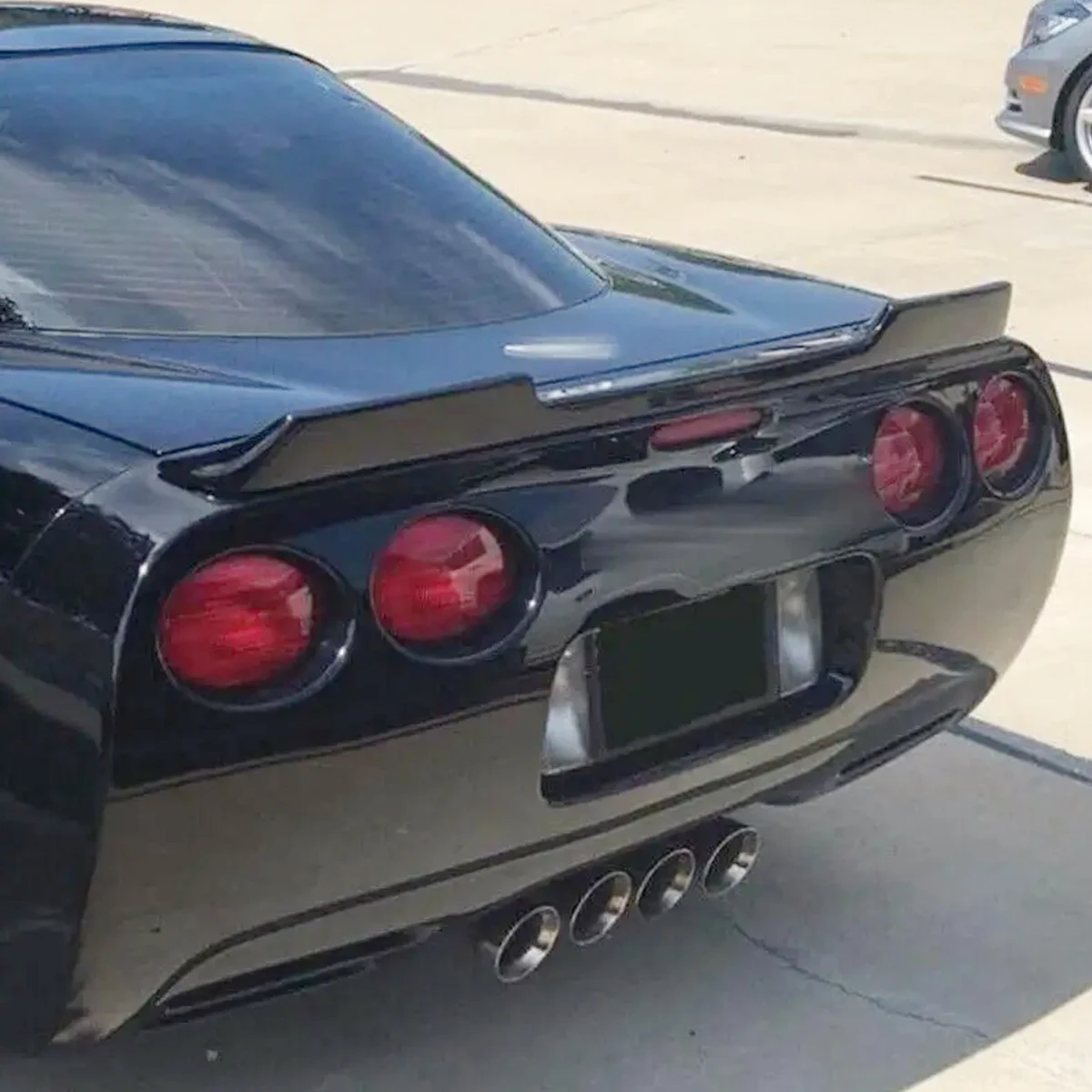 For 1997-2004 Corvette C5 ZR1 Carbon Look Rear Trunk Wing Spoiler Carbon fiber pattern and Bright black car Sports Accessories