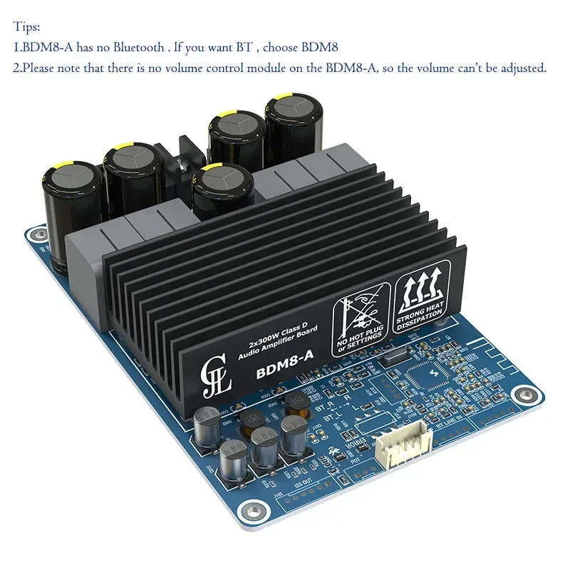 BDM8-A  TPA3255 Fever HIFI Digital Power Class D Amplifier Board  2x300W  High-power 2.0 Channel Stereo Audio DIY Home