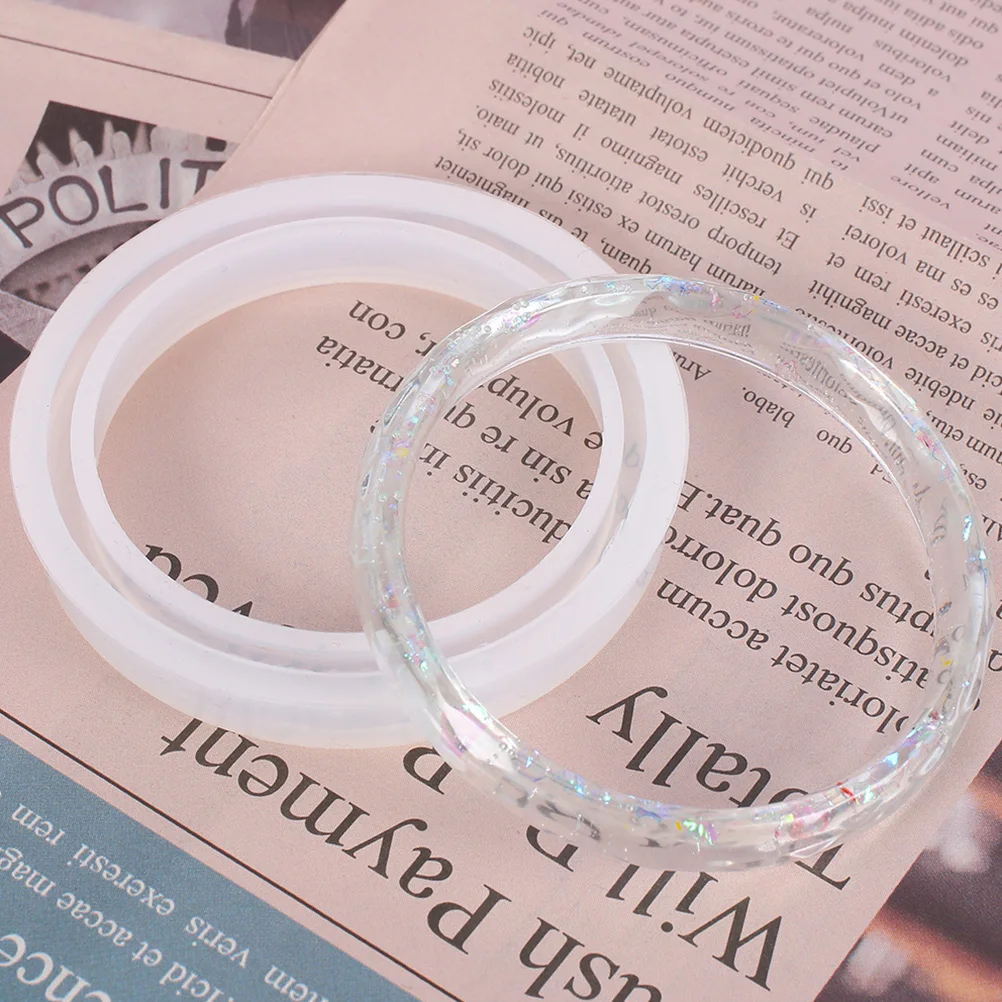 

3 Pcs Crystal Epoxy Silicone Mold for Bracelet Bangle Making DIY Ring Molds Jewelry Accessories Lightweight Portable Smooth