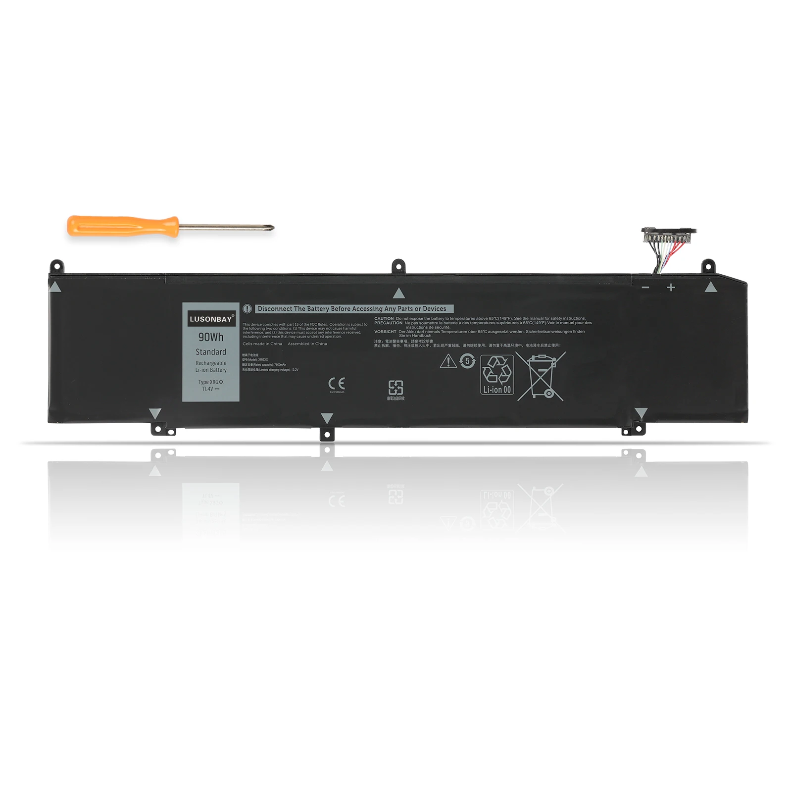90WH XRGXX Replacement Battery For DELL Alienware M15 M17 R1 ALW15M-D1735R R1725S R1735R R1738R R1748R G5 5590 G7 7590 7790