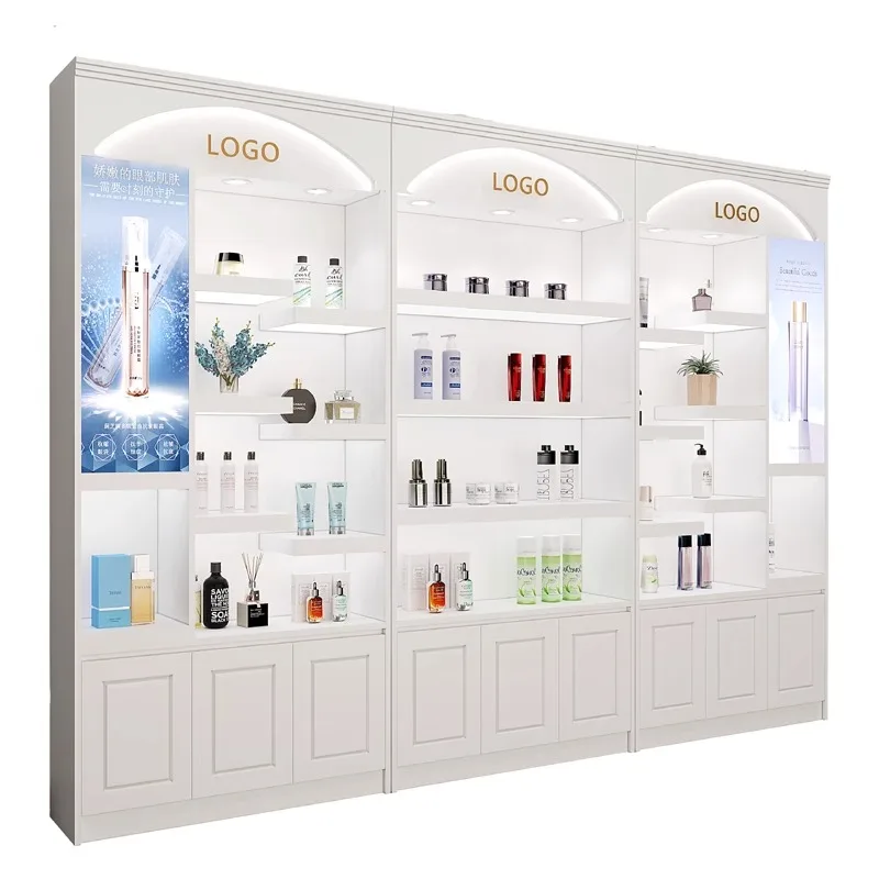 

Modern Luxury Skin Care Products Display Cabinet Minimalist Beauty Salon Shelf High End Display Table Salon Furniture