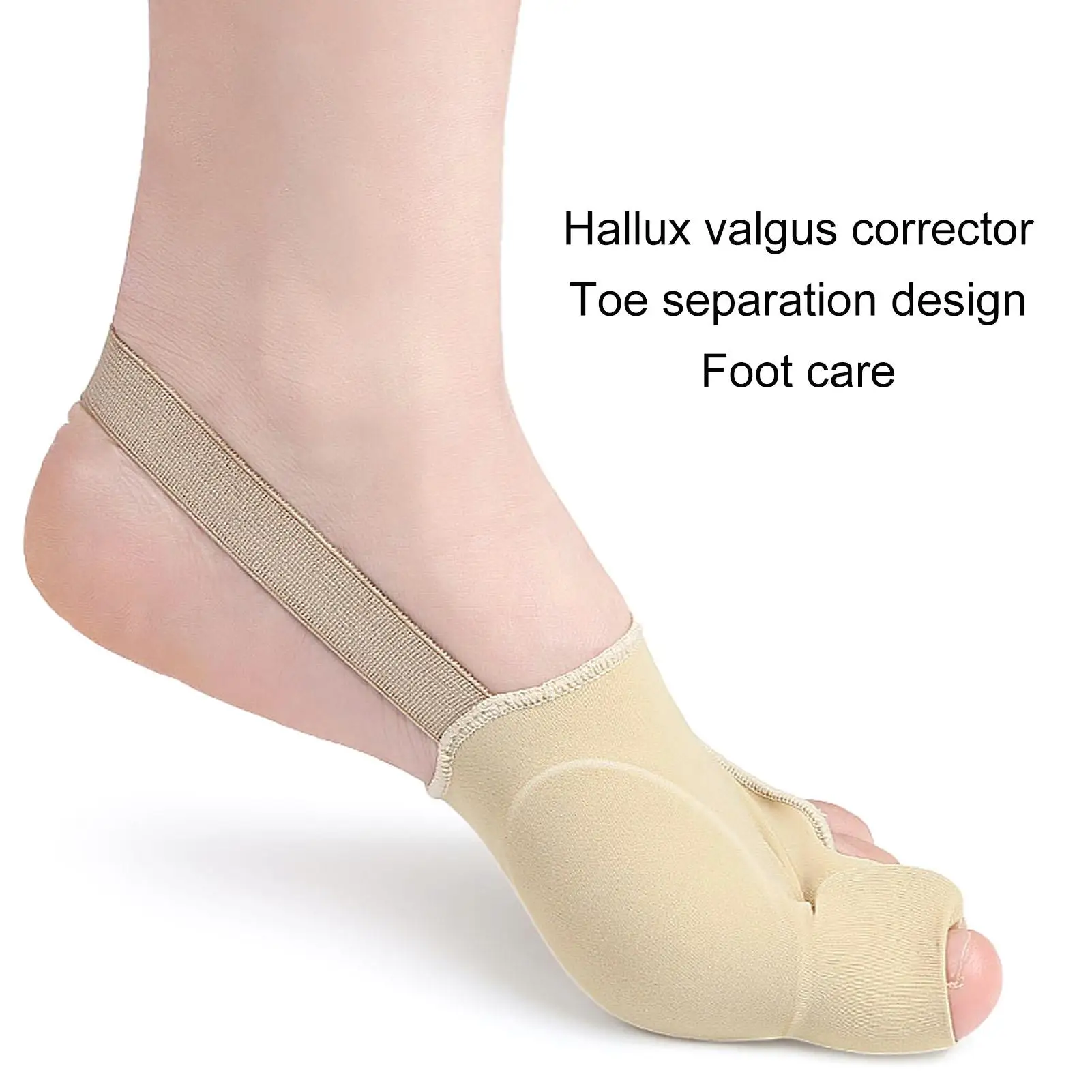 Bunion Pain Relief Toe Separator for Men - Elastic Hallux Valgus Corrector, Durable Nylon Material - Home & Office Use