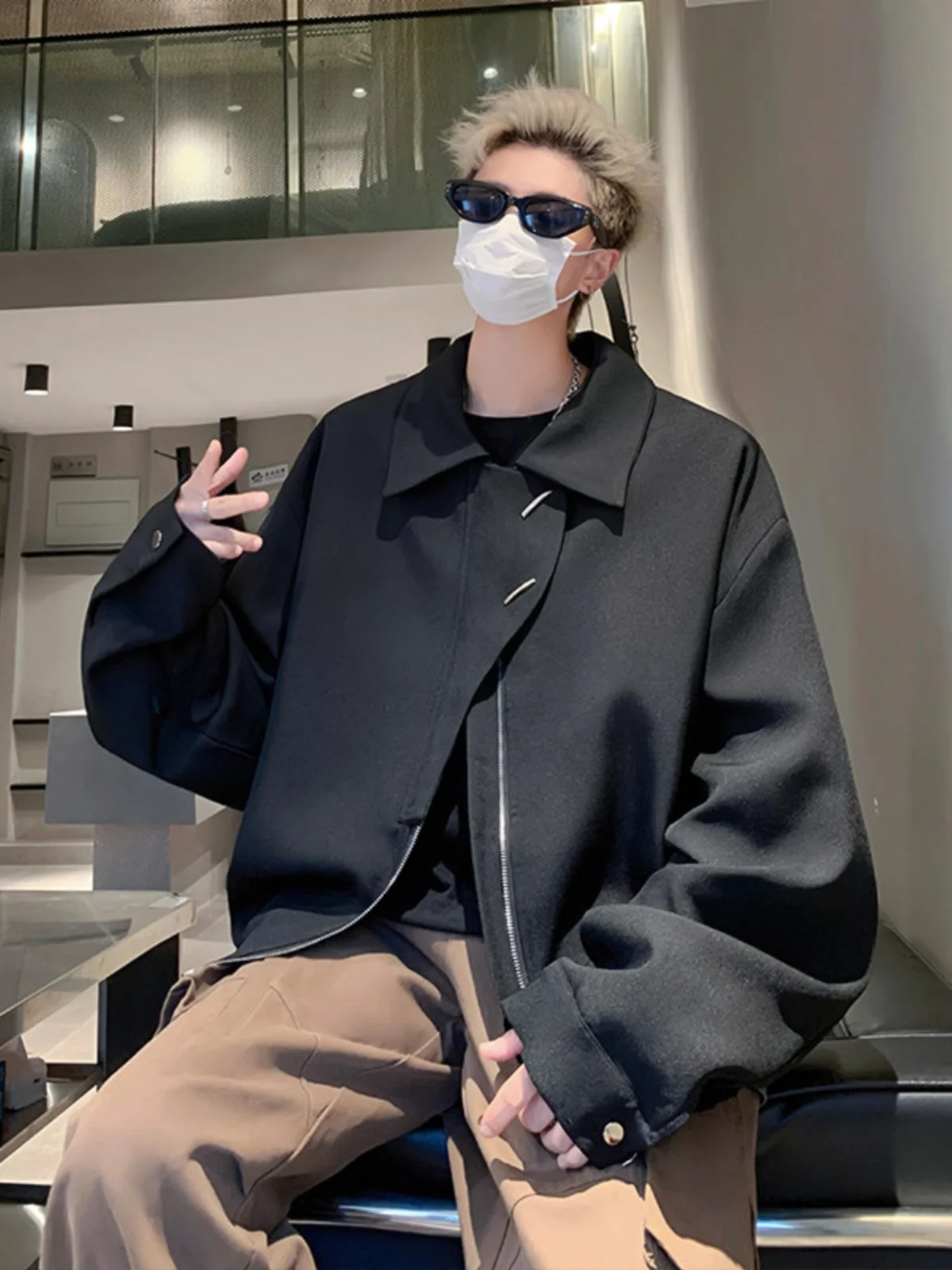 

Мужская высококачественная куртка Cleanfit с подкладкой на плечах, новая модель в китайском стиле с воротником-бомбером, осенне-зимняя верхняя одежда