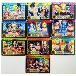 10pcs/set Bulma Z GT Android 18 ACG Sexy Toys Hobbies Hobby Collectibles Game Collection Anime Cards