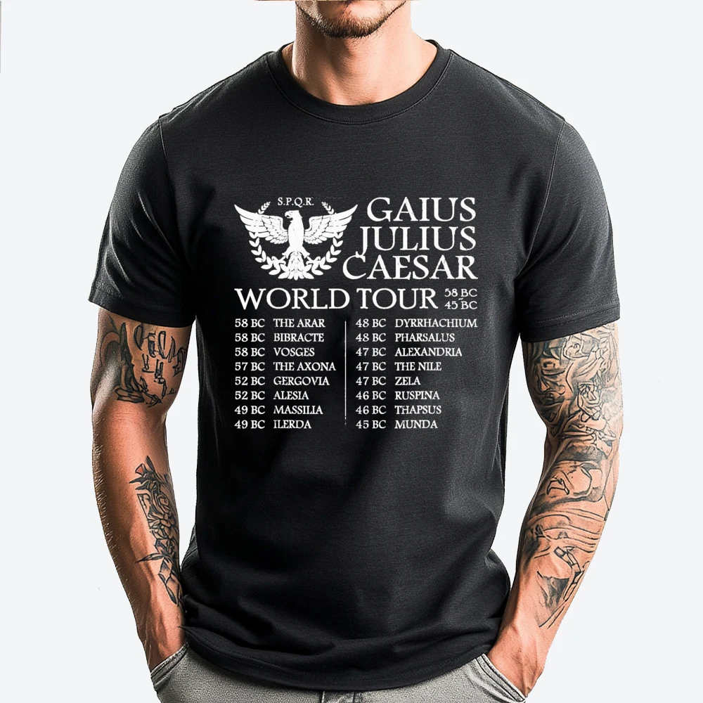 

World Tour Caesar Gaius Julius Historic Roman Empire Sports T Shirt Men Men's Clothing Deals Tees Men Tshirts Men Leisure