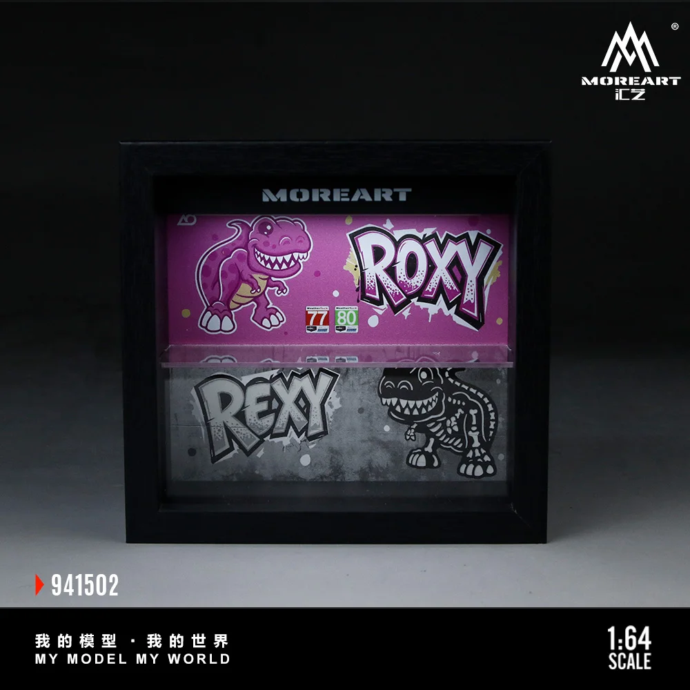 MoreArt 1:64 Dinosaur Printed Integrated Photo Frame Scene Model Exquisite Mini Diorama Collectible Gift