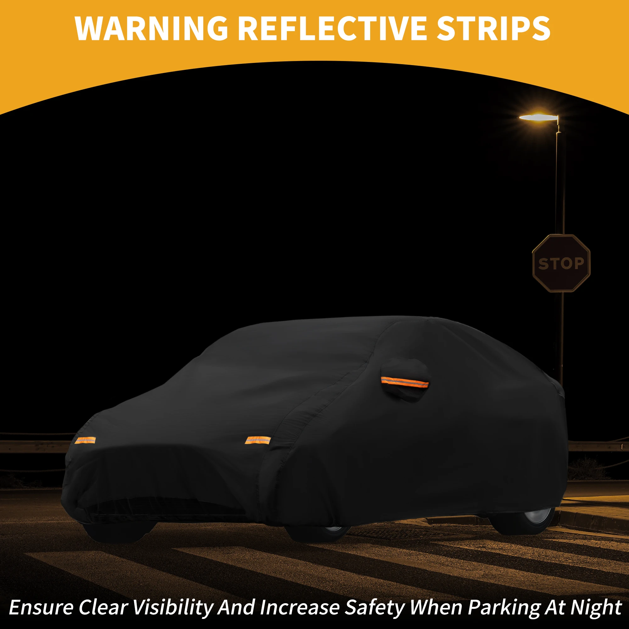 Uxcell Penutup Mobil Tahan Air Segala Cuaca untuk Renault Captur 2013-2021 Hitam 190T-Pu