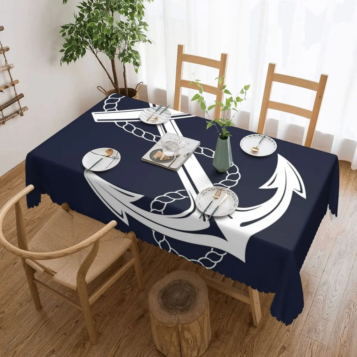 Mastering Outdoor Dining: A Gardener's Guide to the Anchor Nautical Waterproof Rectangular Tablecloth