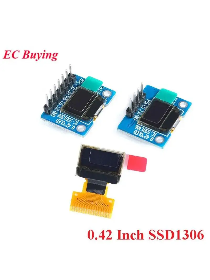 1-5 szt. 0,42-calowy biały wyświetlacz OLED LCD Moduł 72X40 Ekran szeregowy Interfejs I2C IIC/SPI SSD1306 72*40 4P 7Pin SSD1315 — zdjęcie 2