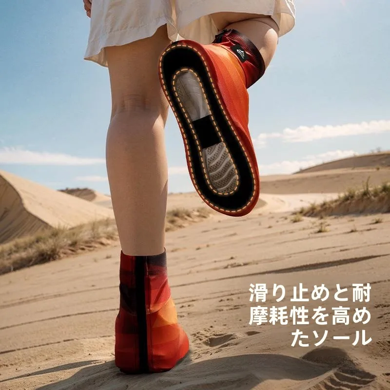 砂漠対応・厚底・防水・通気性・耐摩耗性ハイキングシューズカバー（登山・オフロードランニング用）