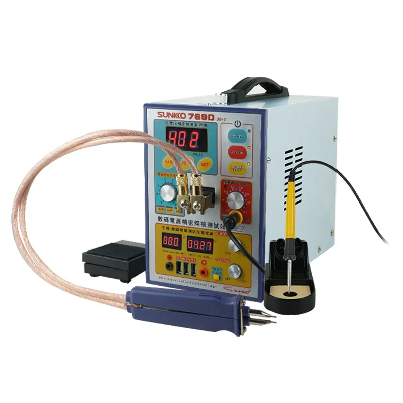 Officina batteria all-in-one SUNKKO 769D: soluzione per test di saldatura, carica e tensione