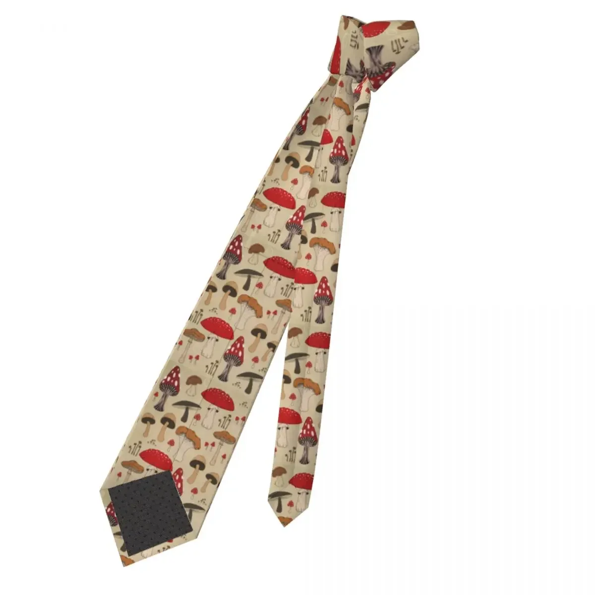 Novelty Mushroom Print Tie Funny Daily Wear Party Neck Ties Men Women Classic Elegant Necktie Accessories Quality Collar Tie