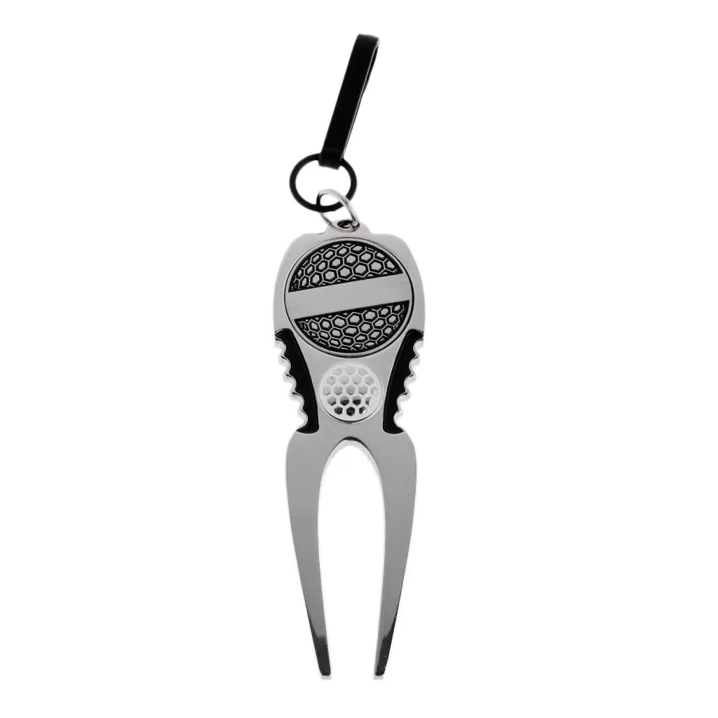 Golf Repair Tool Magnetic Ball Marker Zinc Alloy Divot Tool Durable Golf Accessories for Putting Green and Fairway Play