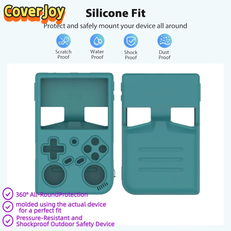 CoverJoy Silicone Case for ANBERNIC RG35XX Pro Anti Slip Shockproof Protective Cover with Retro Design Gaming Accessories