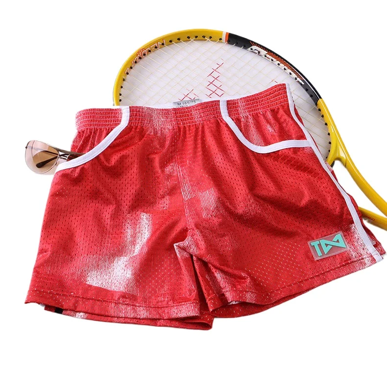 

Мужские повседневные шорты-боксеры свободного кроя из сетки, быстросохнущие, дышащие, спортивные штаны, молодежные, со средней посадкой, для отдыха, сна, модные домашние трусы