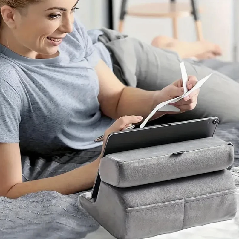 

1pc tablet stand, reading pillow, portable all-in-one, pillow pad, mobile phone tablet stand, two-in-one, laptop stand