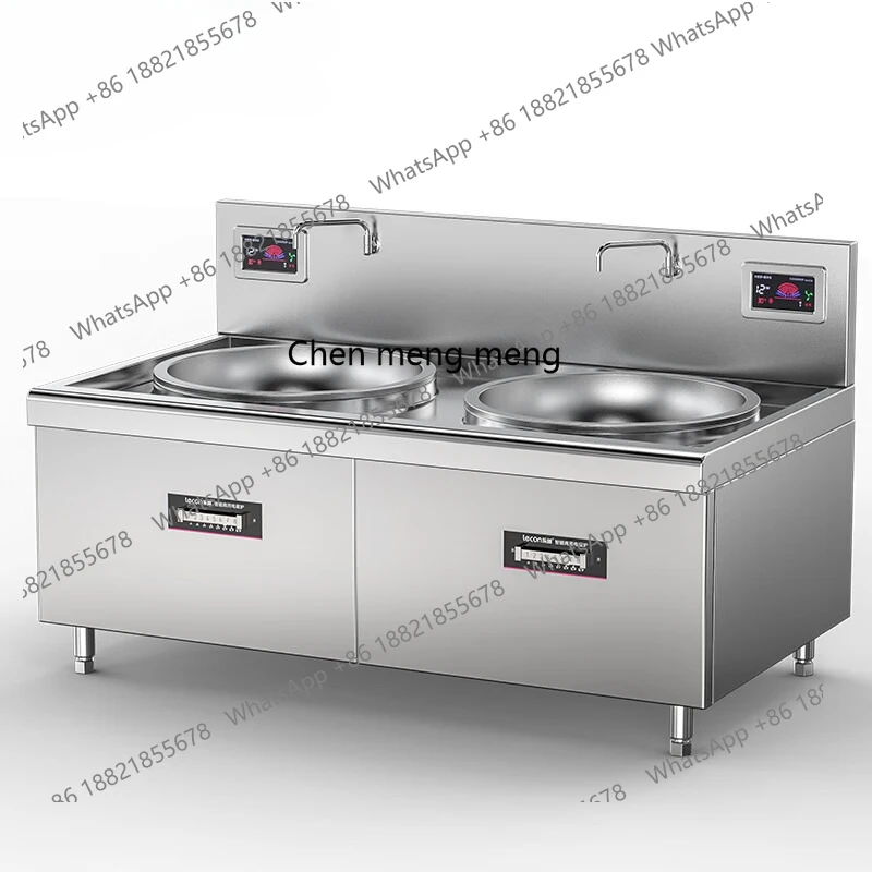 

Commercial electromagnetic double-head large pot stove high-power electromagnetic stove 380V