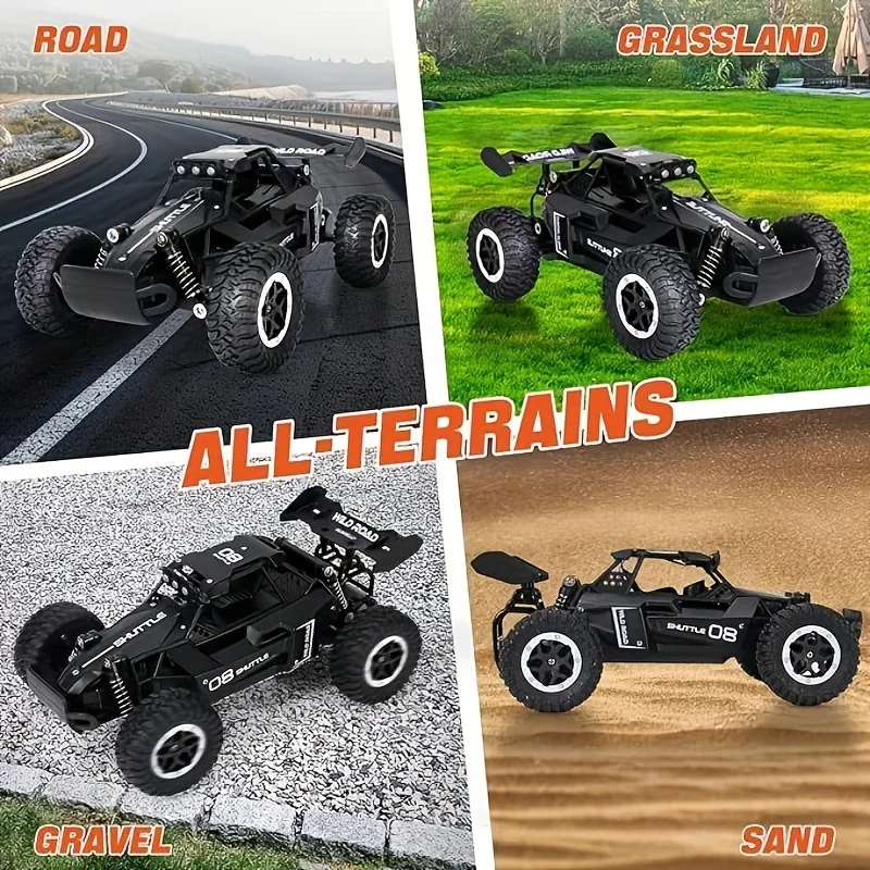 ZNLYRION 1:16 Alloy RC Off Road Car 2.4G Wireless Remote Control High Speed Buggy With LED Light Shock Absorber Kids Toy Racing Vehicle view 6