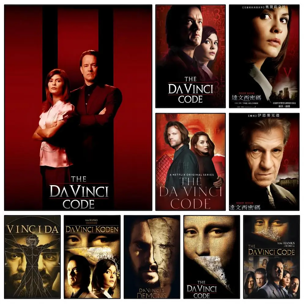 Film The D-Da V-Vinci C-Code Langdon Poster Waterproof HD Modern Peel And Stick Wall Decor Bedroom Living Room Dorm Office