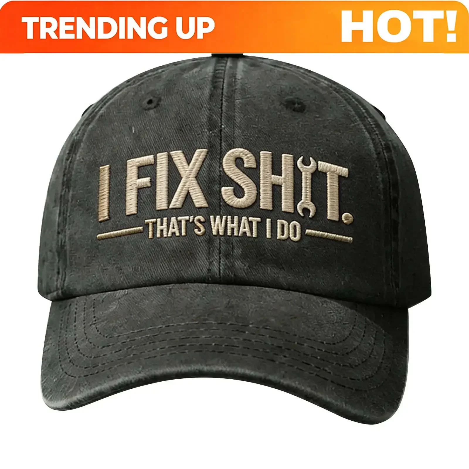 Customization I Fix Hat,Simulation Embroidered Trucker Hat Printed Design, Funny Mechanic & Fixer Cap,Women Mens Dad Uncle Hats