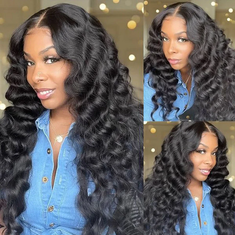 6x4 Lace Front Wigs Pre Plucked Water Wave Peruvian Remy Hair Wear and Go Glueless 14-36 Inch Curly Wig For Women 100 human hair