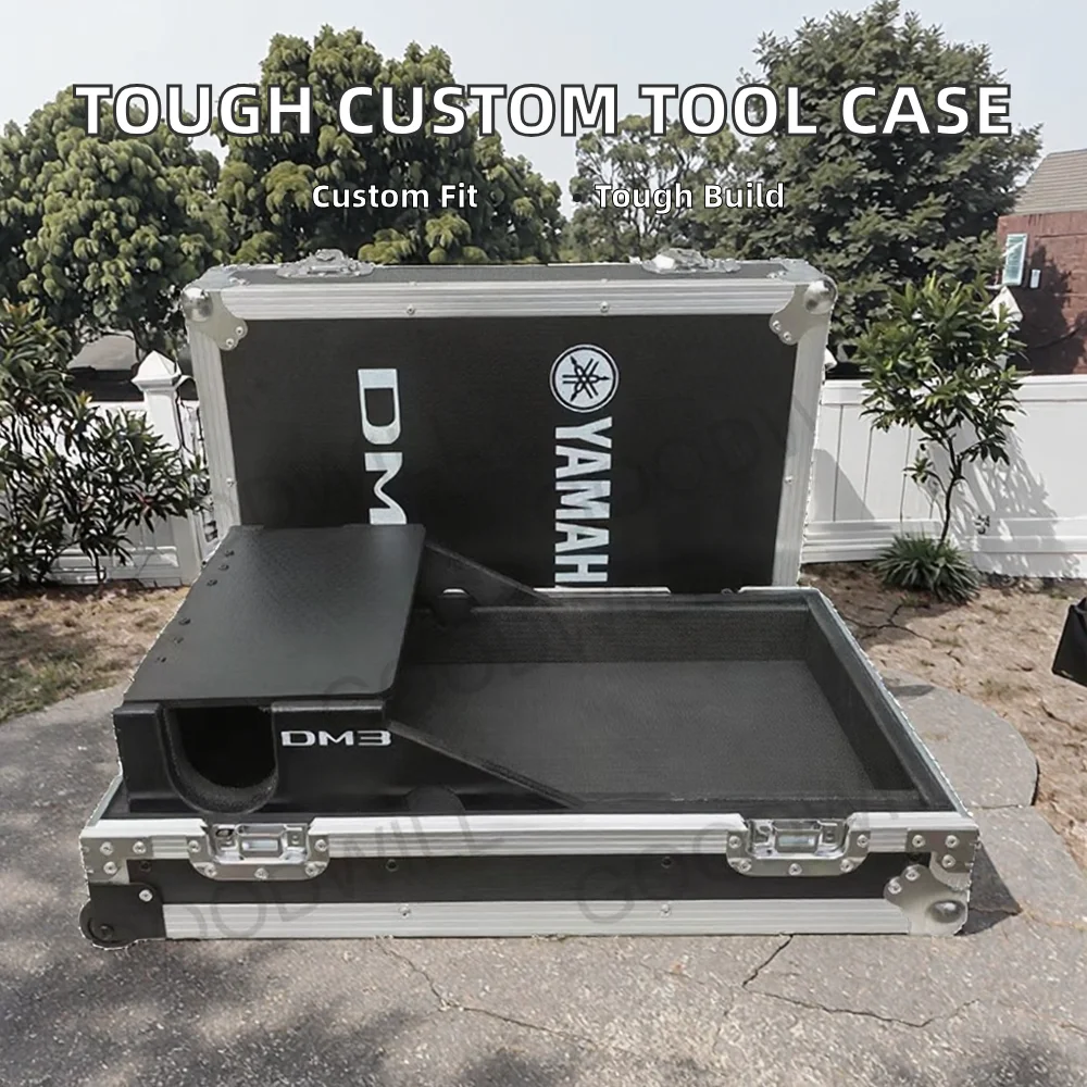 ATA Flight Case, 56x80x29 Foam Lined Road Case, IP65 Waterproof Equipment Box fit for DM3, Customizable Heavy Duty Hard Case