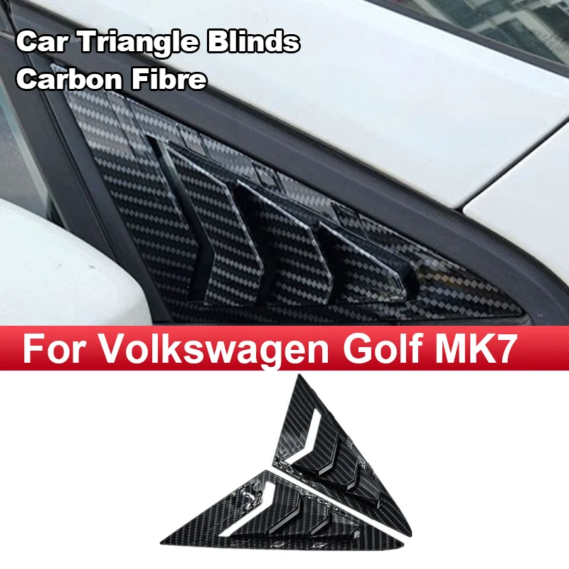 for Volkswagen VW Golf 7 7.5 MK7 MK7.5 GTI Car Front Triangle Window Louver Side Shutter Blind Shade Cover Trim Car Accessories