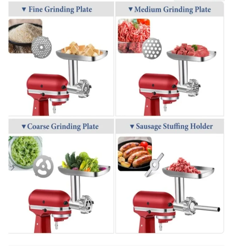 Meat Grinder Attachment Replacement Parts,Compatible Multi‑Function Stand Mixer Mincer Kitchen Accessory Kit