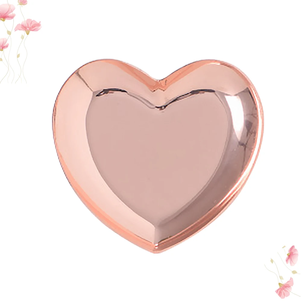 

Sweet Heart Shape Jewelry Tray Organizer Stainless Steel Storage Dish For Women Wedding Anniversary Valentine'S Day Gift Rose