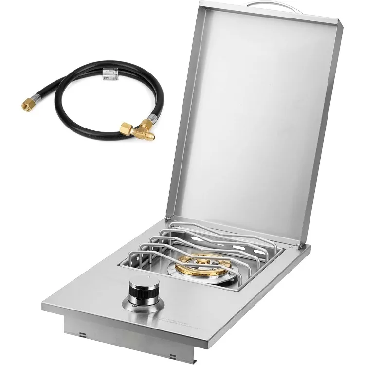 Built-in Stainless Steel Side Burner for Outdoor Kitchen - Liquid Propane Only