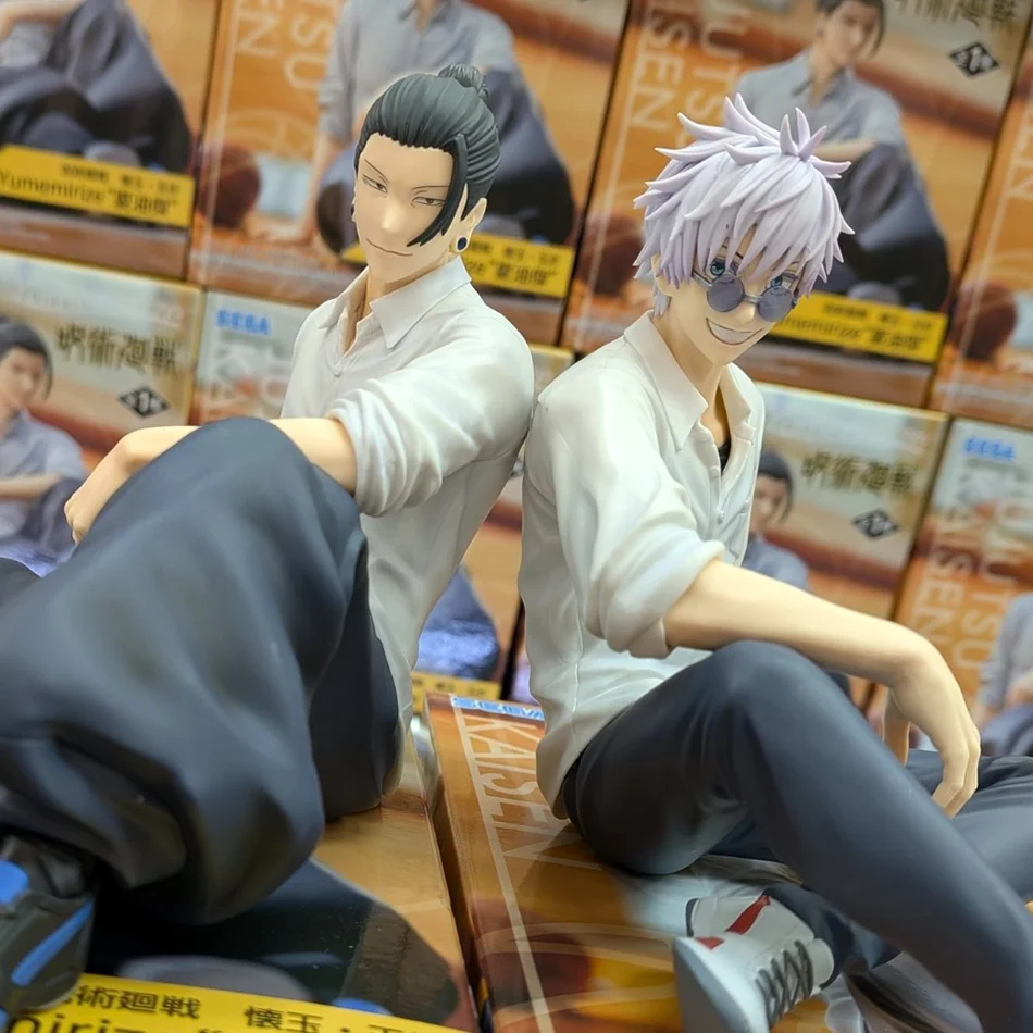 15 سنتيمتر/5.91in أنيمي Jujutsu Kaisen الشكل Satoru Gojo عمل أرقام البلاستيكية تمثال سطح المكتب Geto Suguru جمع نموذج اللعب الهدايا