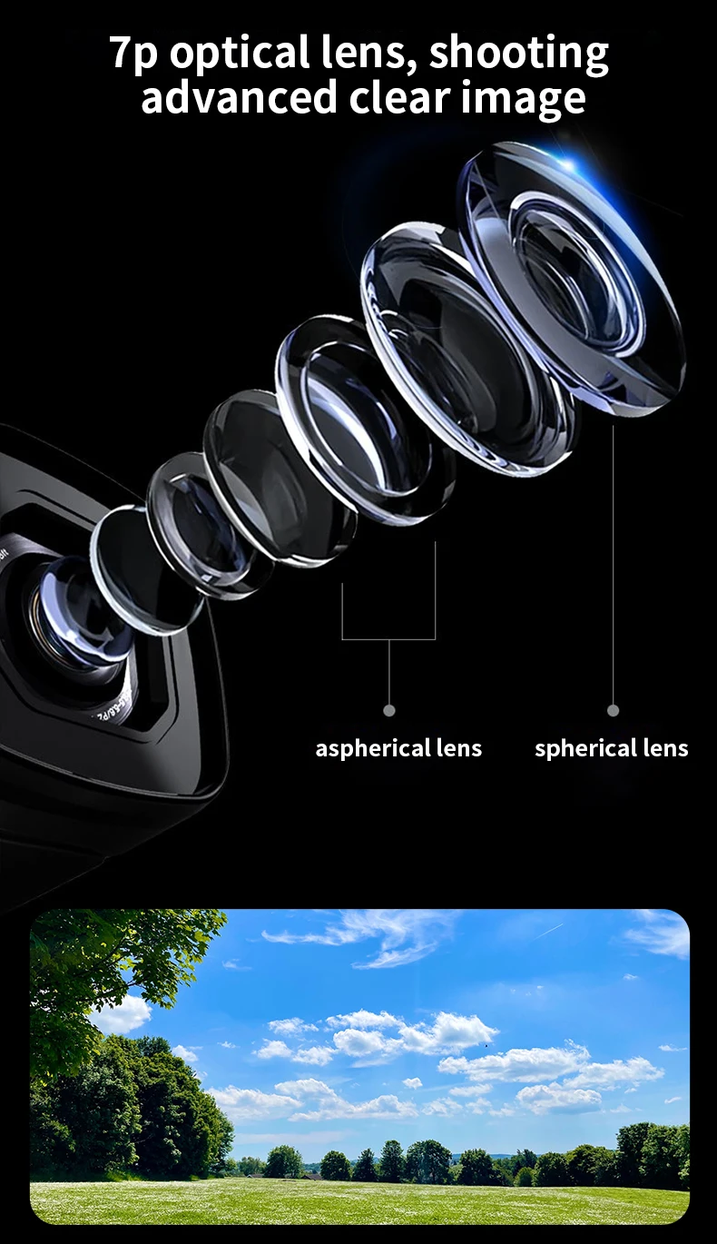 Ordro EP8 Head Wearable Action Camera Vlog 4K 60fps für YouTube Videos Motorradhelm Digitaler Camcorder Camara Stabilisierung – Detail 13