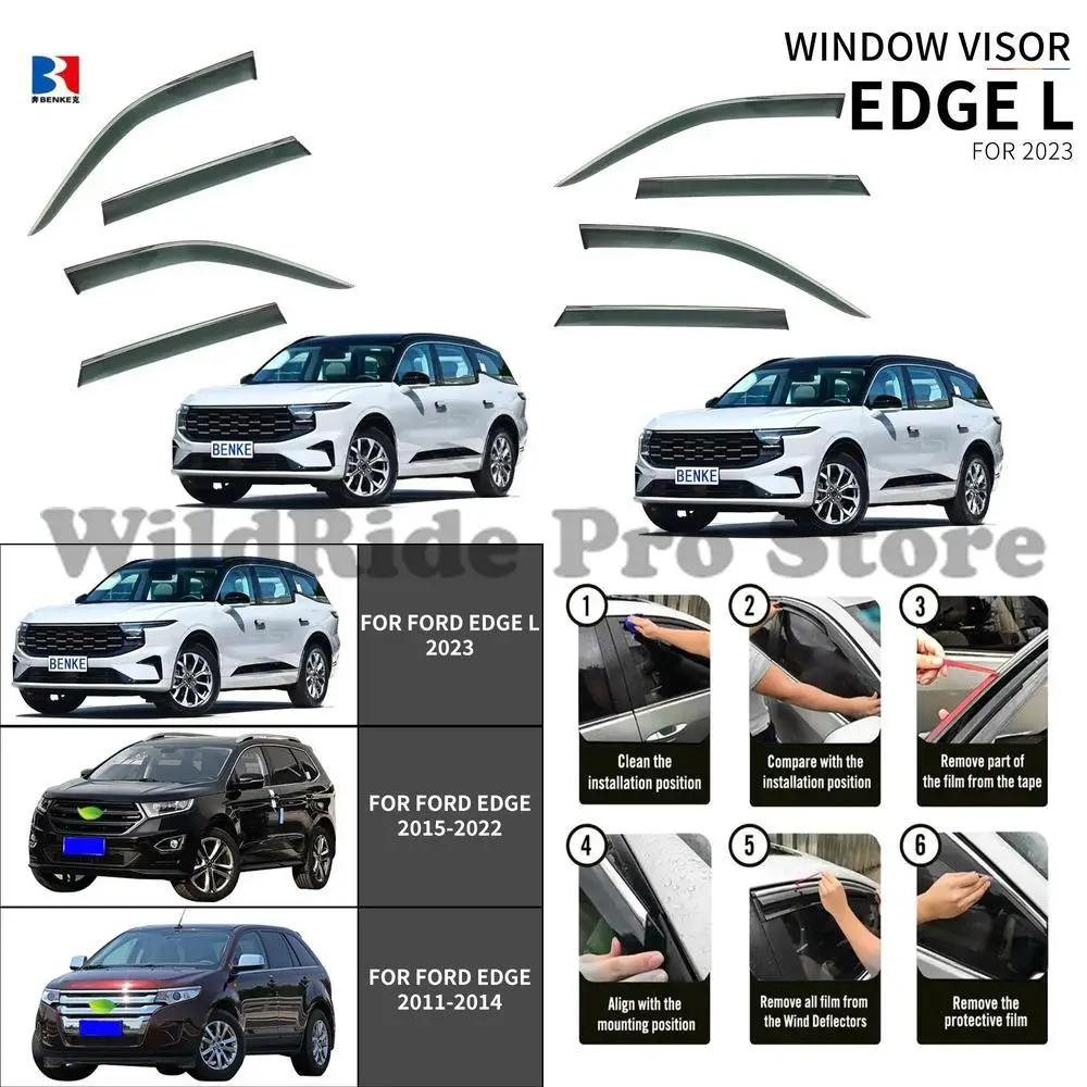 

1 set Ford Edge L 2023 Pc Material Car Air Deflector Window Sun Visor Shade