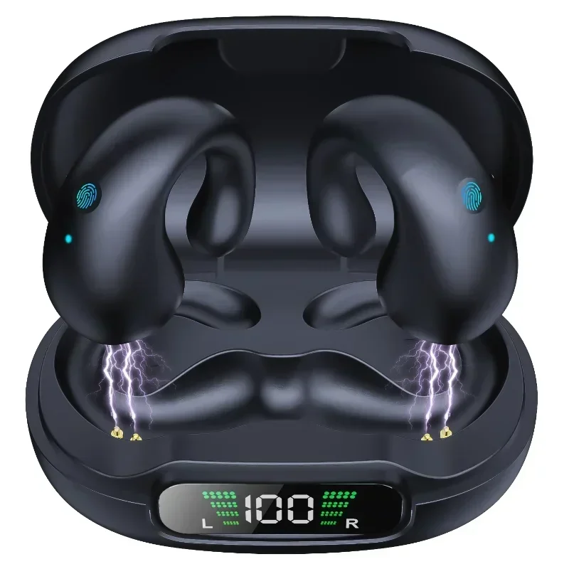 

TWS True Wireless Bluetooth 5.3 Earphones Wireless Bone Conduction Headset Noise Canceling Clip Ear Music Earring