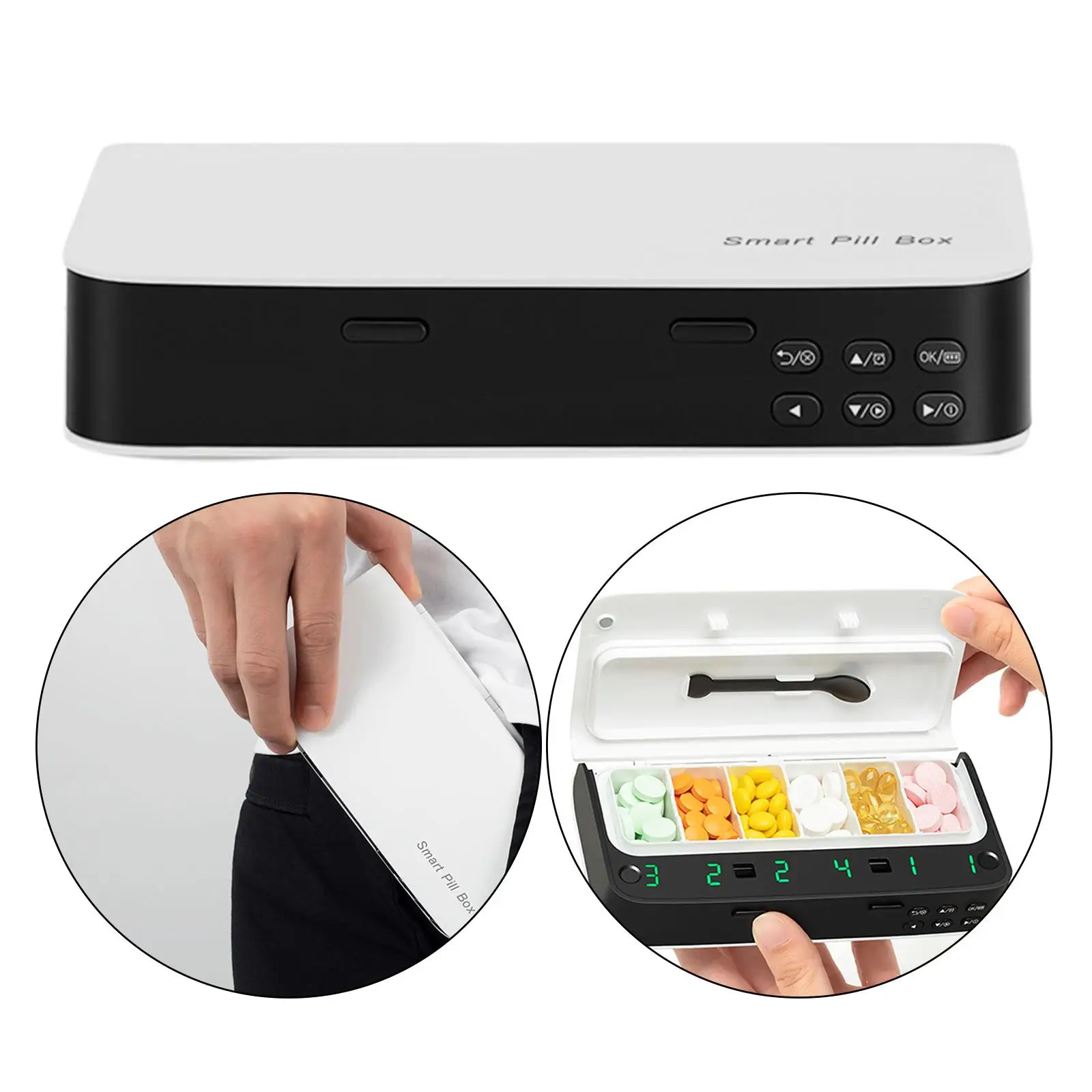 Electronic Dispenser, Alarm Times A Day Box for Elderly